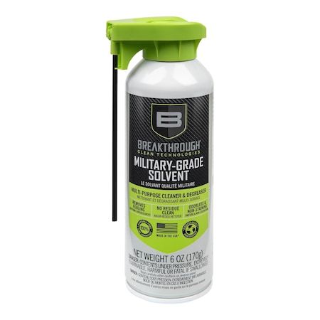 Breakthrough Clean Technologies Aerosol Military-Grade Solvent, 6oz, Clear BTA-MS-6OZ